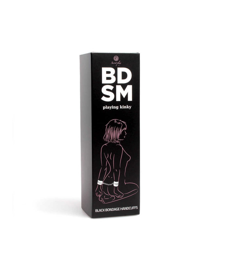 Menottes de bondage noires - Secret play - BDSM collection