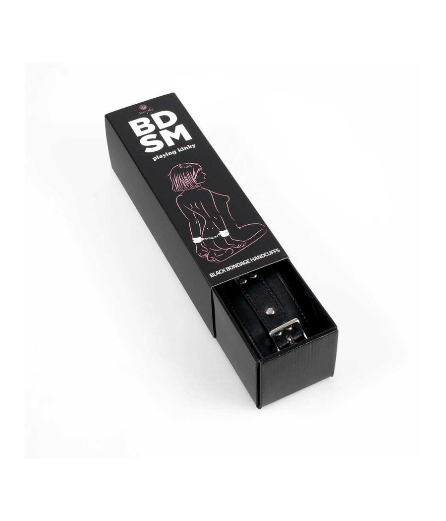 Menottes de bondage noires - Secret play - BDSM collection