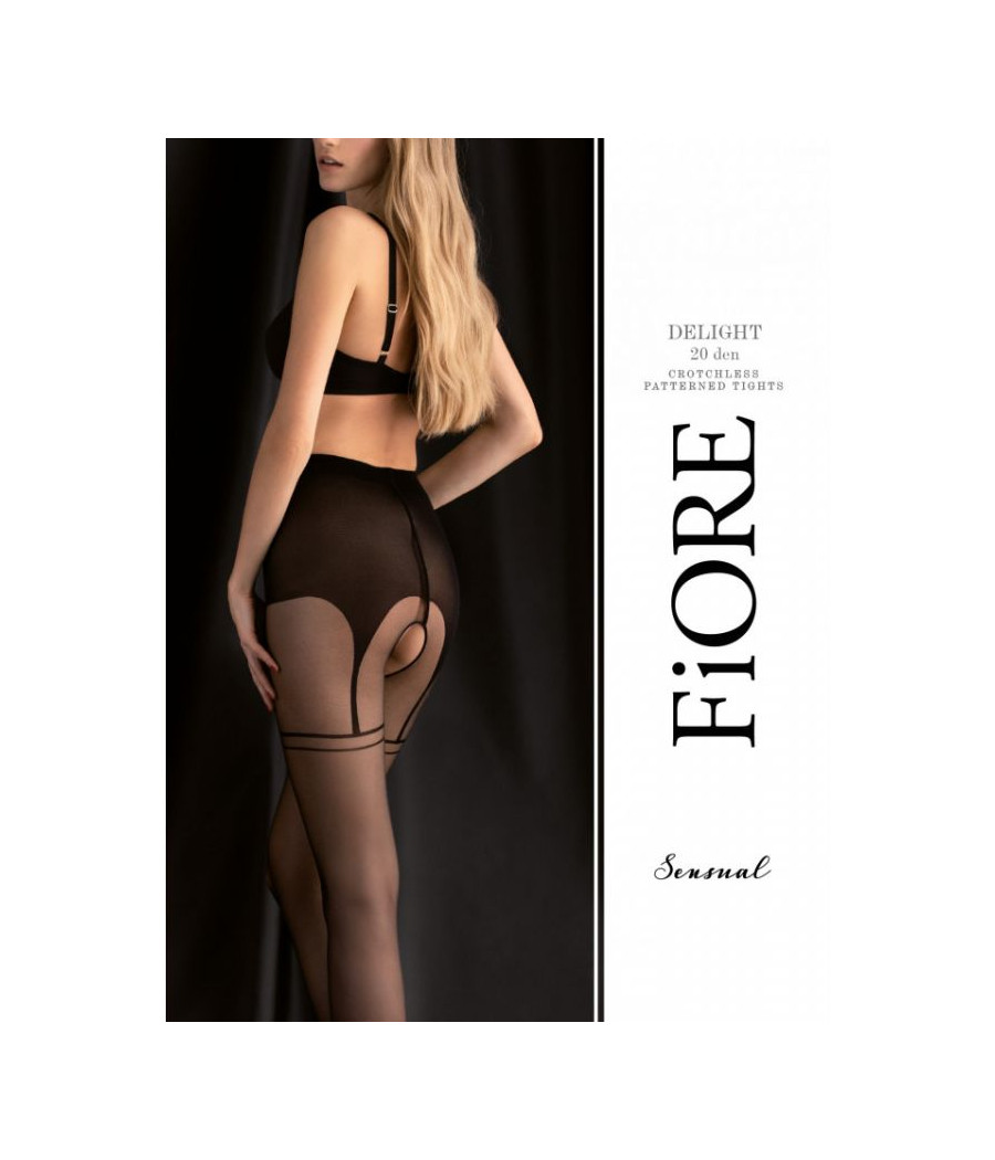 Delight Collants ouvert 20 DEN - Noir