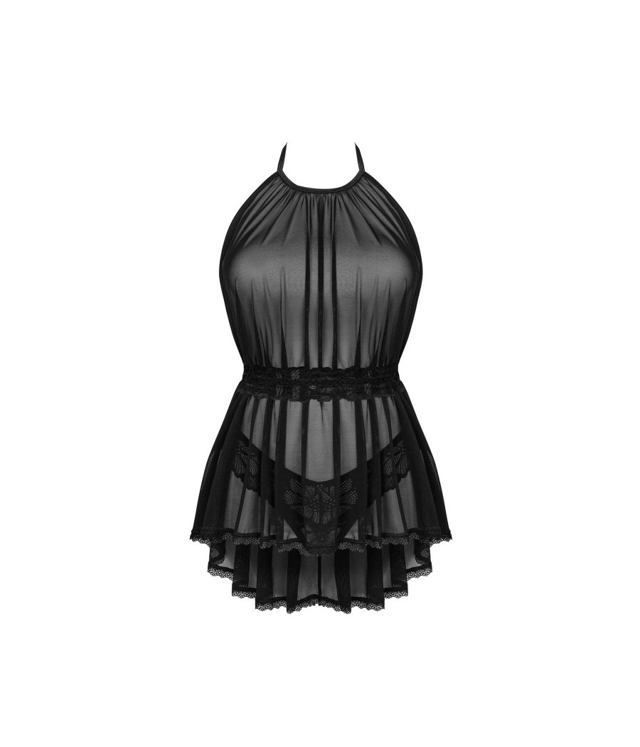 Serafia Nuisette et string - Noire