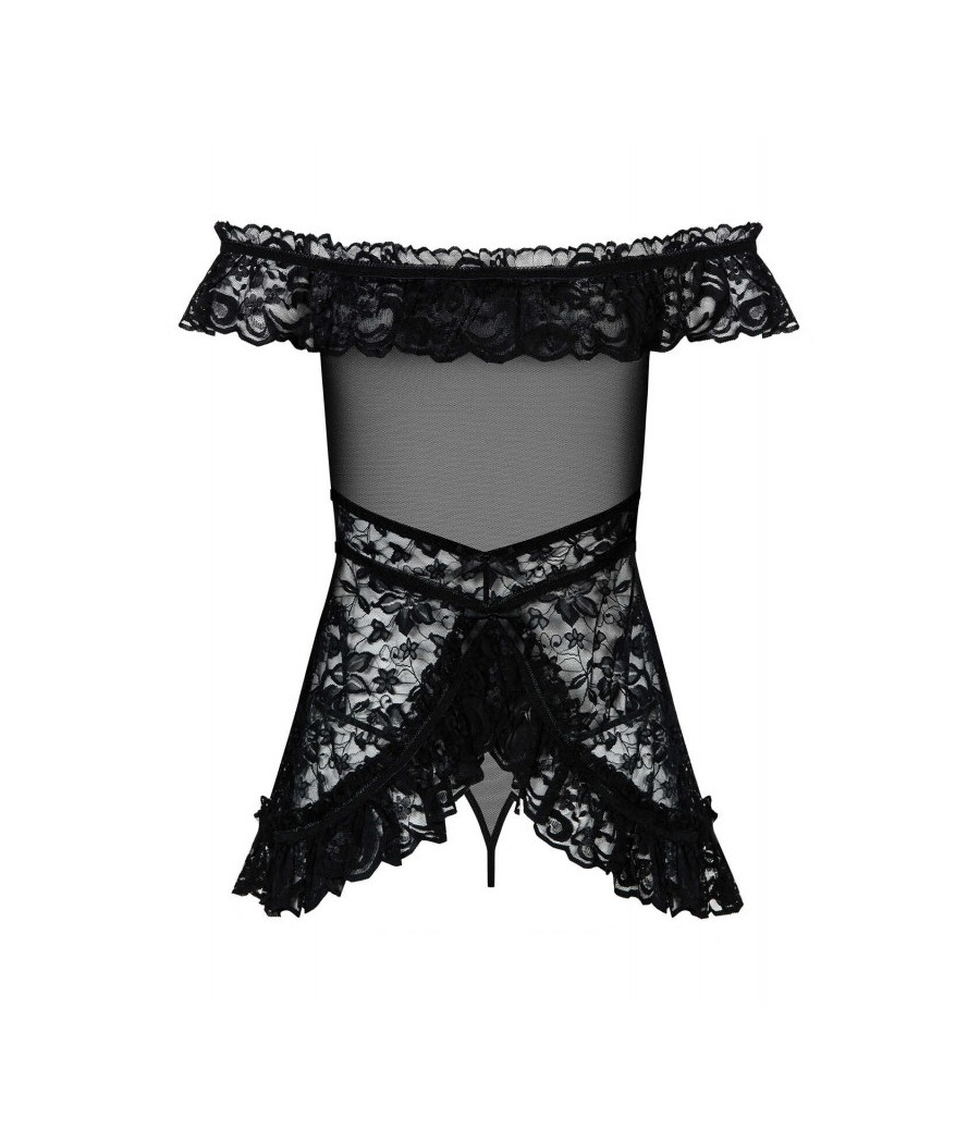 Flores babydoll - Noir
