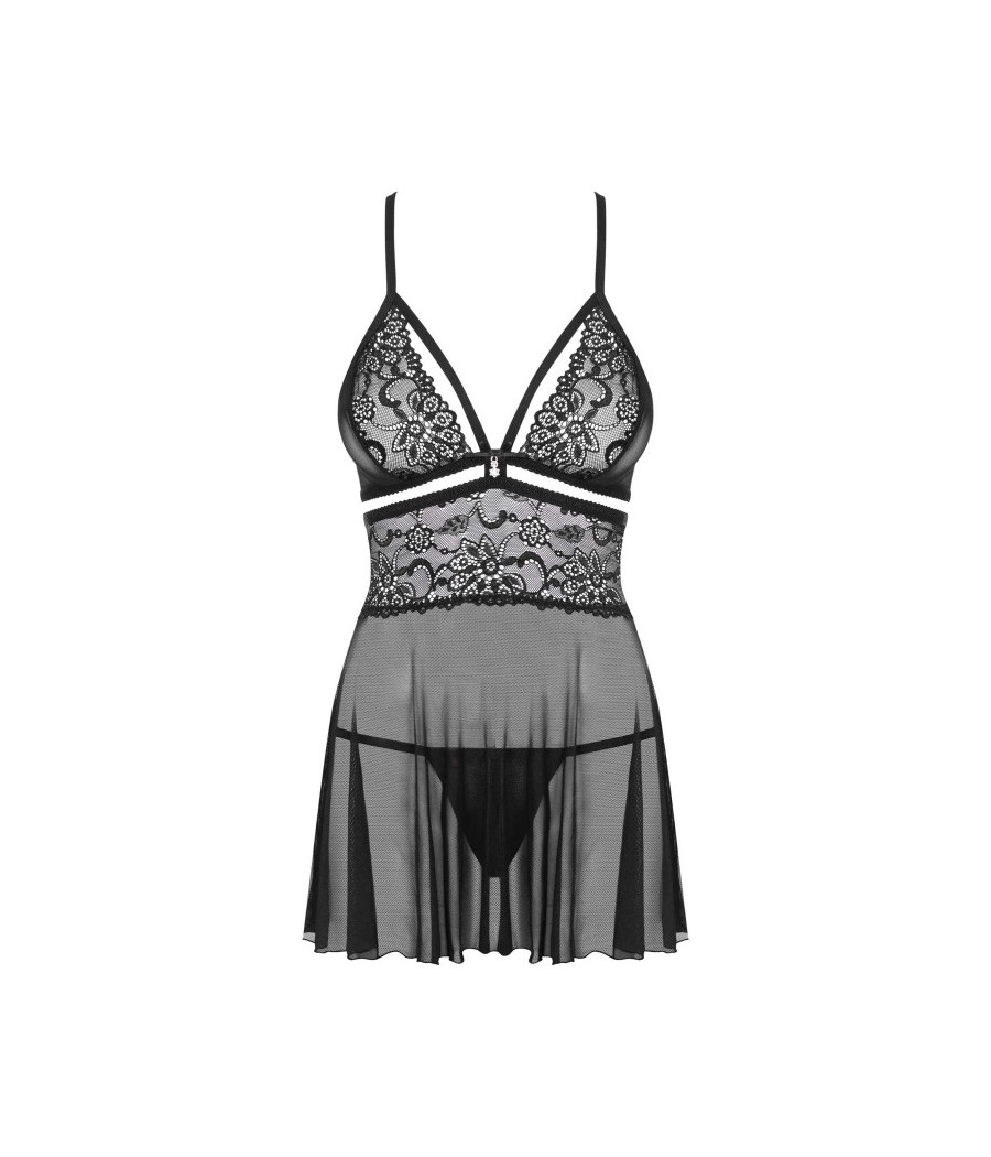 838-BAB-1 babydoll - Noir