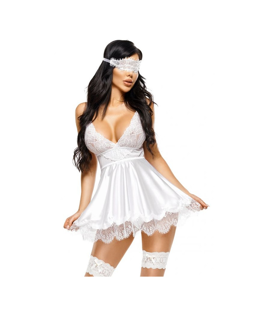 Eve Babydoll et Masque - Blanc