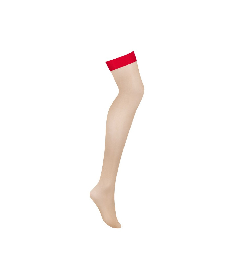 S814 Bas jarretelles rouge
