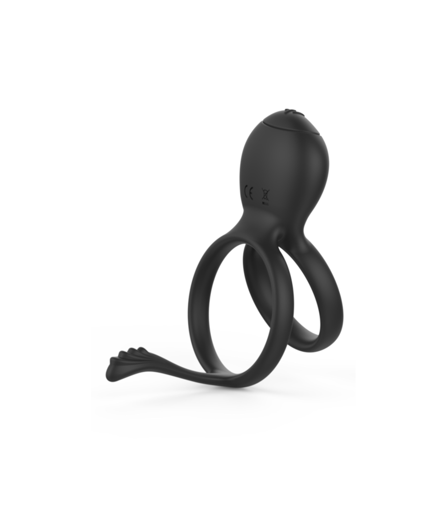PEPIN, Cockring à double anneaux dans un silicone médical doux avec 1 mode de vibration 