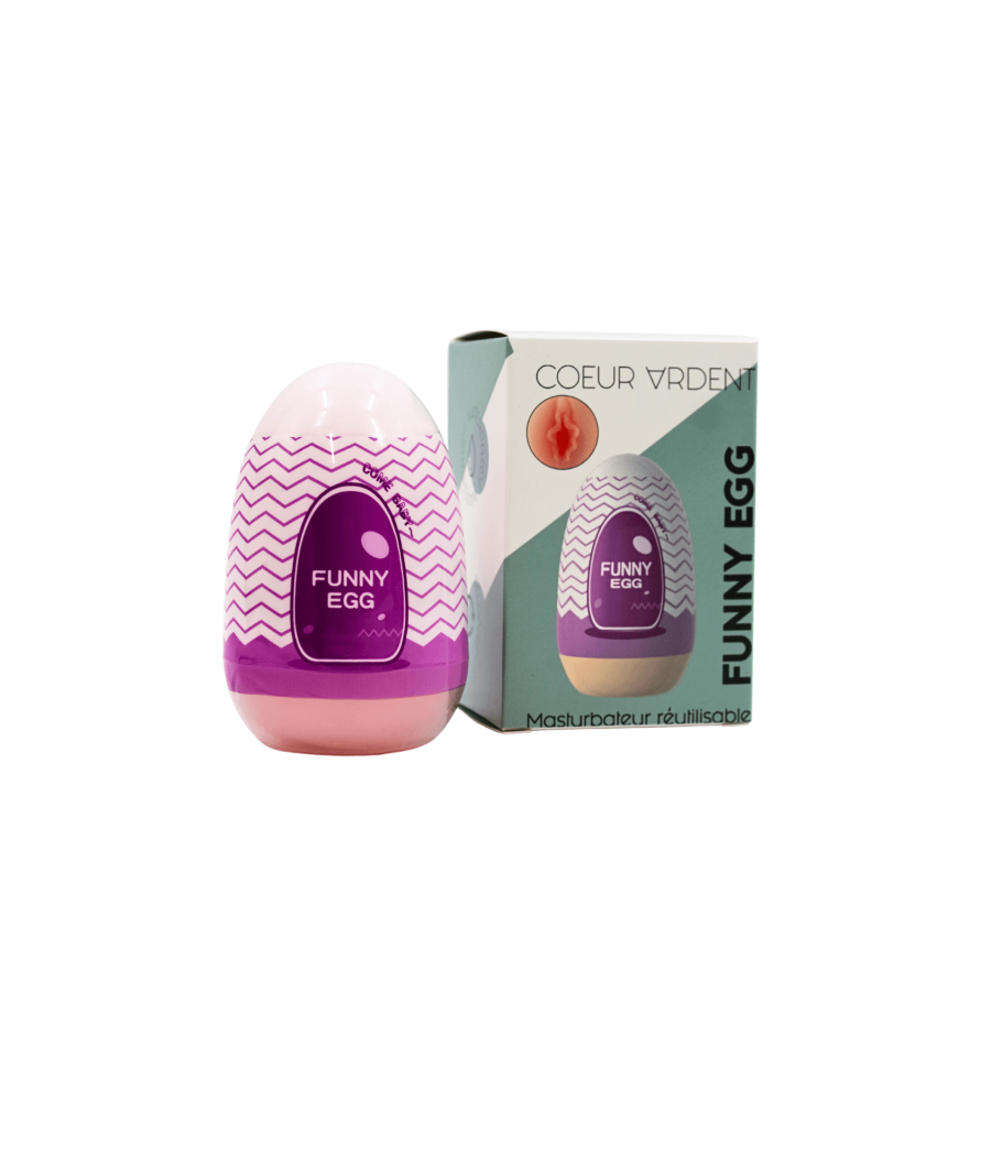 Gaine Masturbatrice Réutilisable FUNNY EGG – Design Réaliste Vagin lèvres charnus