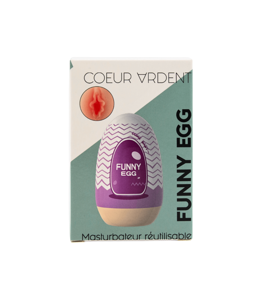 Gaine Masturbatrice Réutilisable FUNNY EGG – Design Réaliste Vagin lèvres charnus