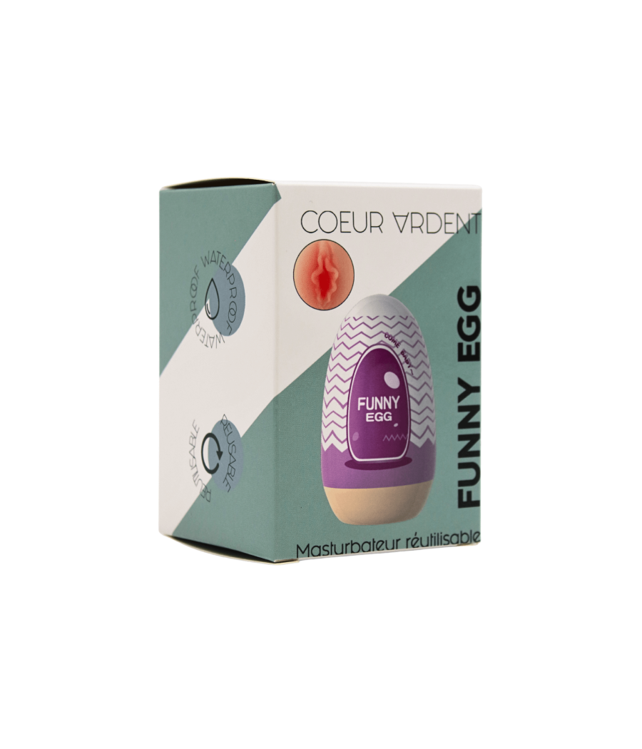 Gaine Masturbatrice Réutilisable FUNNY EGG – Design Réaliste Vagin lèvres charnus