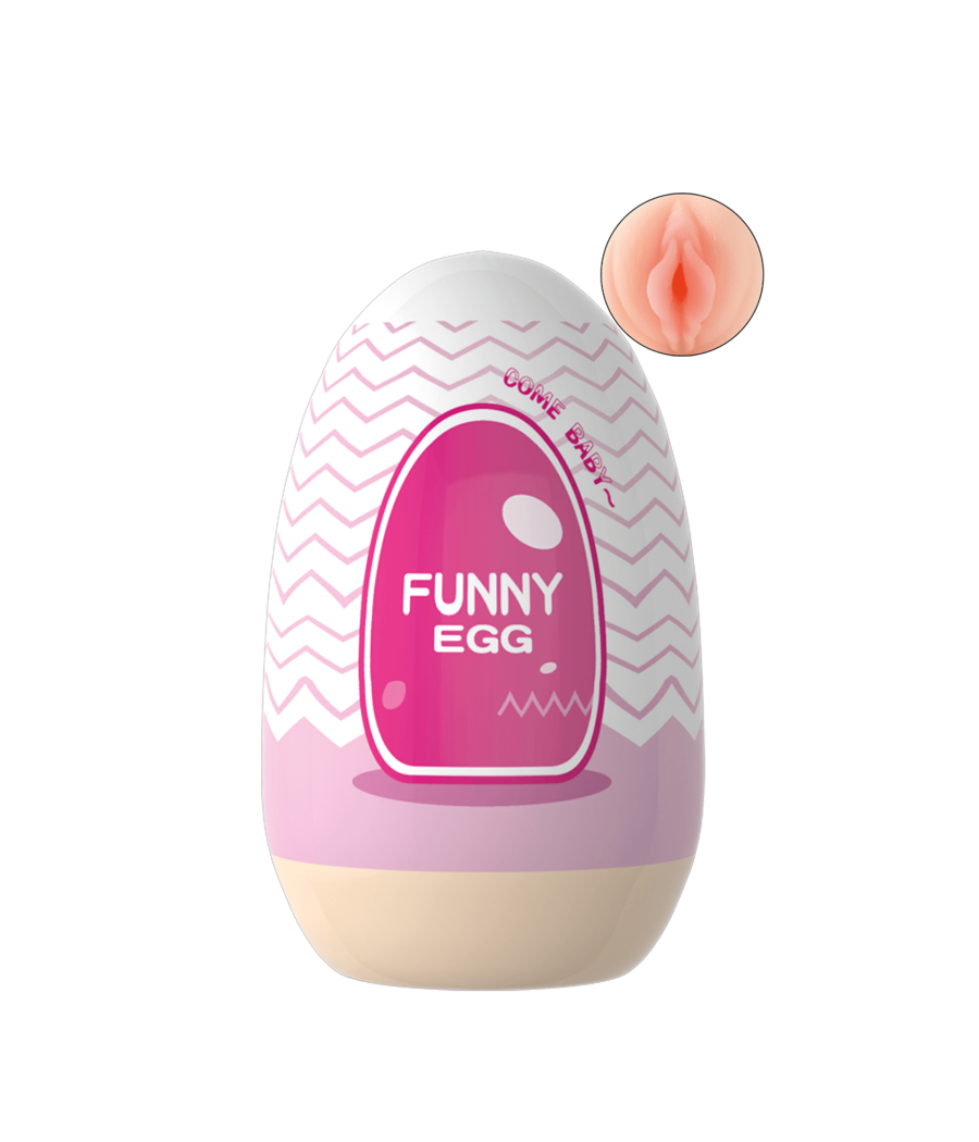 Gaine Masturbatrice Réutilisable FUNNY EGG – Design Réaliste Vagin lèvres épaisses