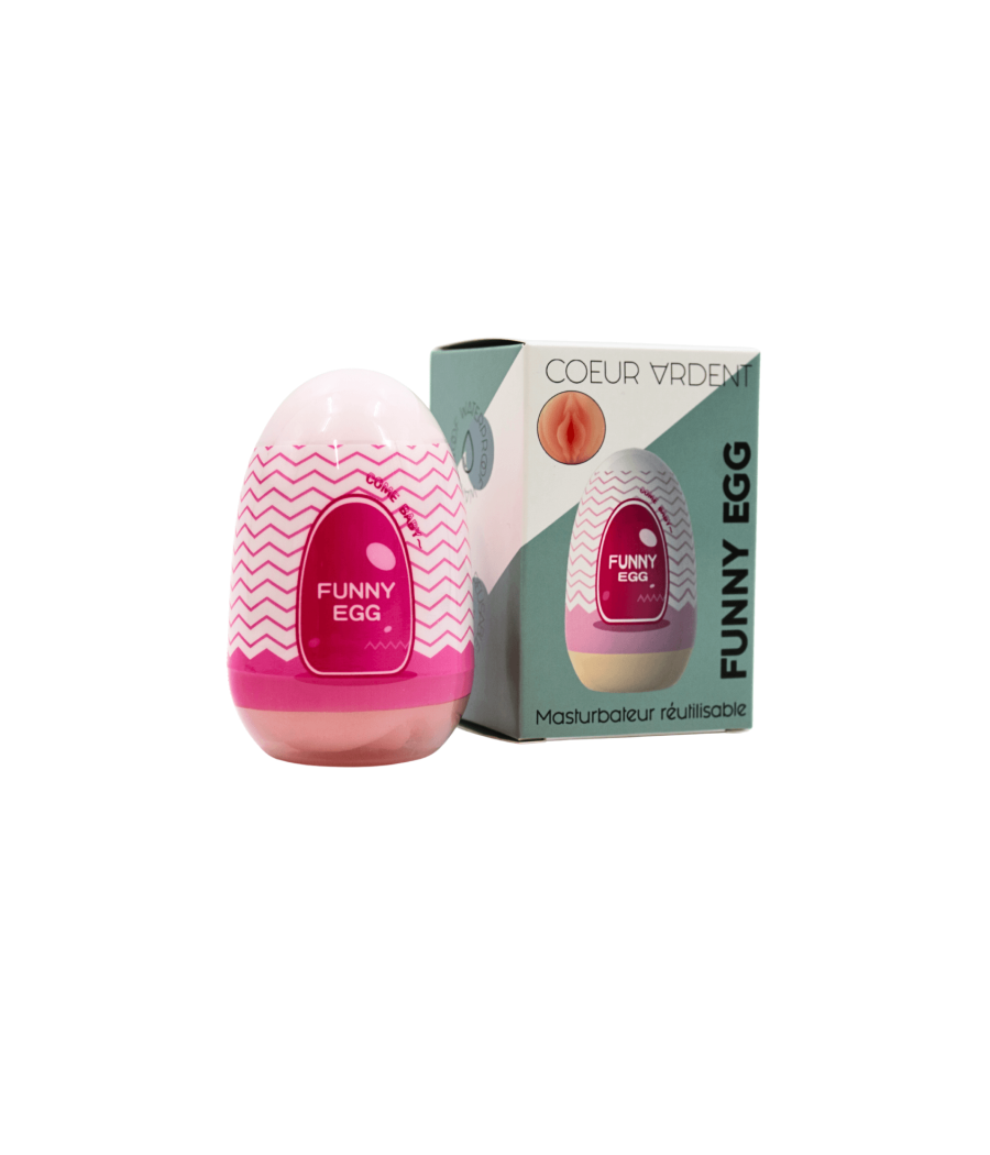 Gaine Masturbatrice Réutilisable FUNNY EGG – Design Réaliste Vagin lèvres épaisses