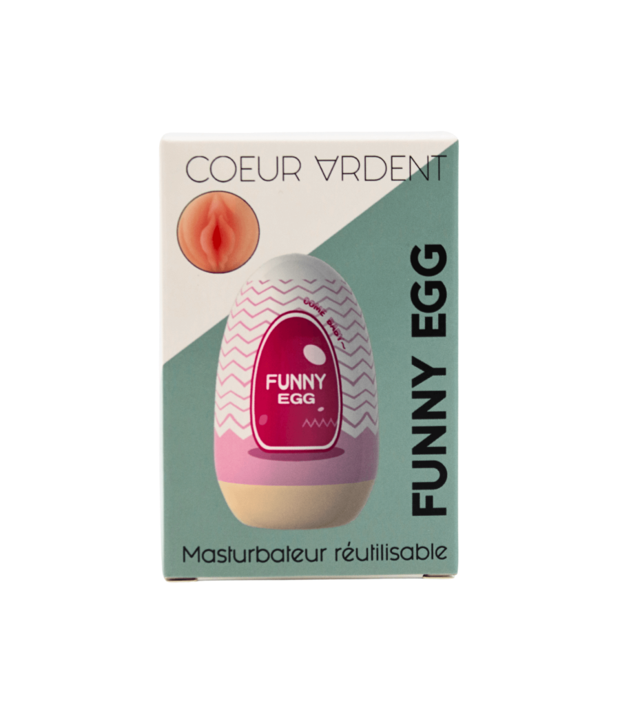 Gaine Masturbatrice Réutilisable FUNNY EGG – Design Réaliste Vagin lèvres épaisses