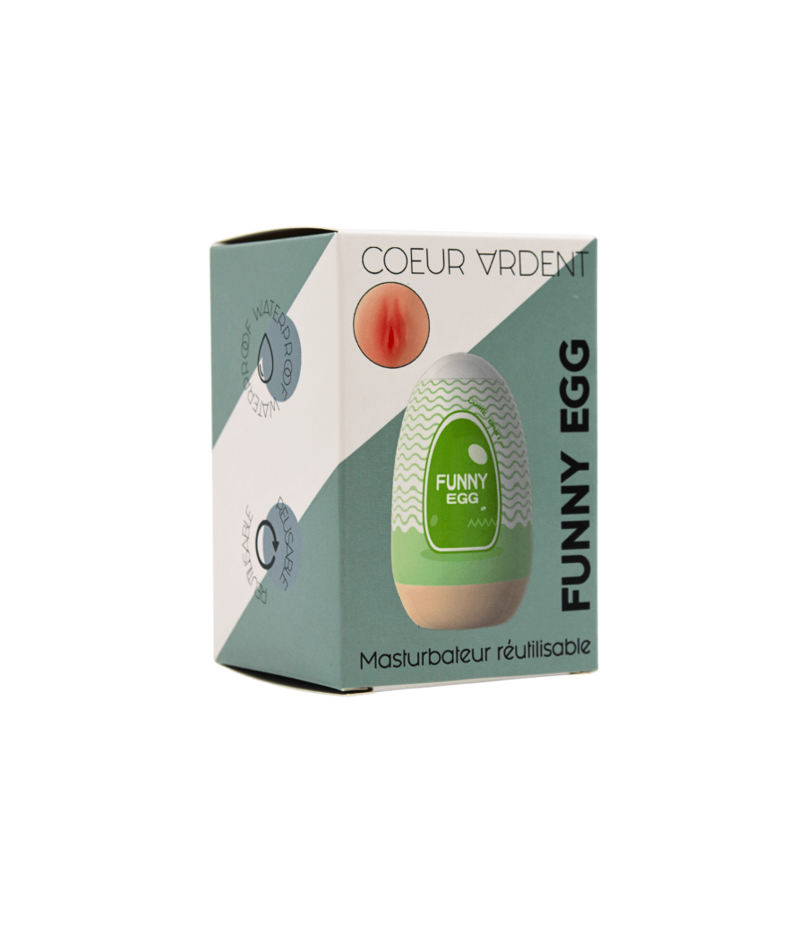 Gaine Masturbatrice Réutilisable FUNNY EGG – Design Réaliste Vagin lèvres fines