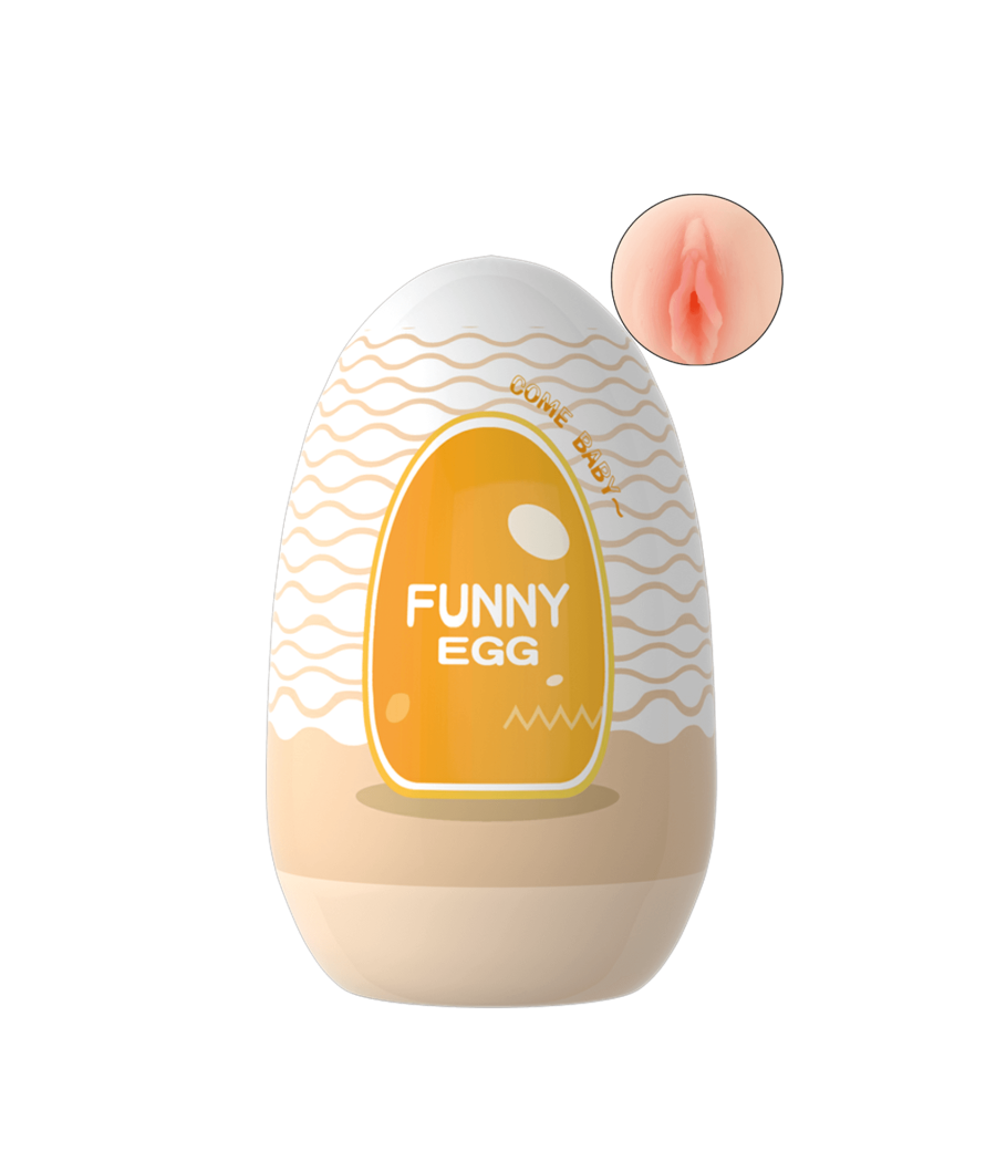 Gaine Masturbatrice Réutilisable FUNNY EGG – Design Réaliste Vagin lèvres moyennes
