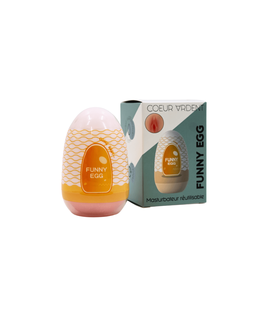 Gaine Masturbatrice Réutilisable FUNNY EGG – Design Réaliste Vagin lèvres moyennes