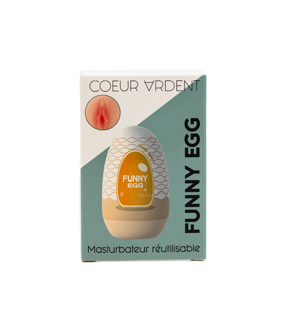 Gaine Masturbatrice Réutilisable FUNNY EGG – Design Réaliste Vagin lèvres moyennes