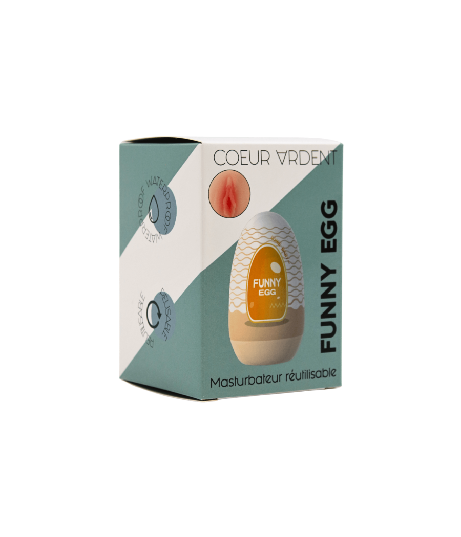 Gaine Masturbatrice Réutilisable FUNNY EGG – Design Réaliste Vagin lèvres moyennes