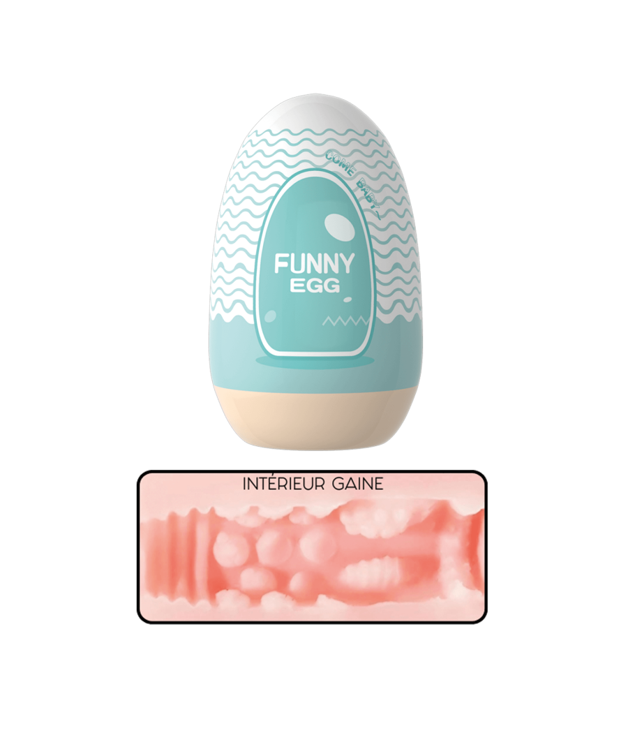 Gaine Masturbatrice Réutilisable FUNNY EGG – Design Réaliste Bouche