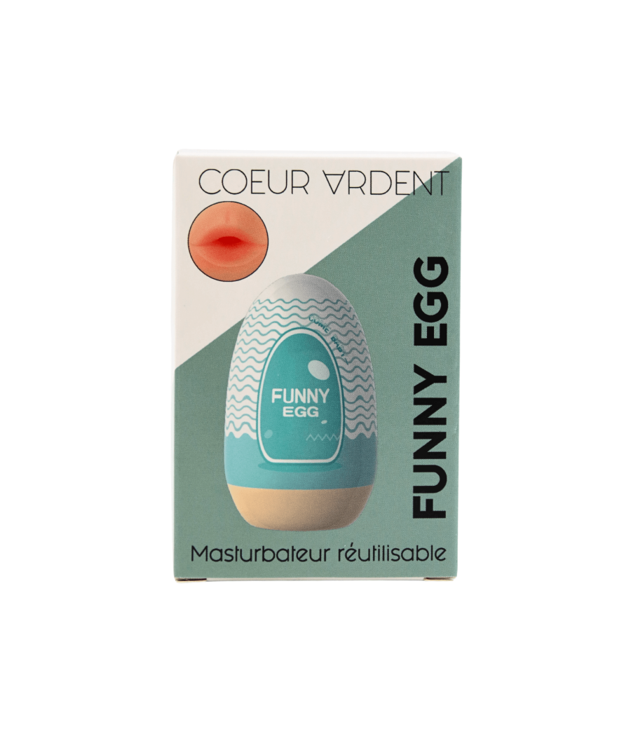 Gaine Masturbatrice Réutilisable FUNNY EGG – Design Réaliste Bouche