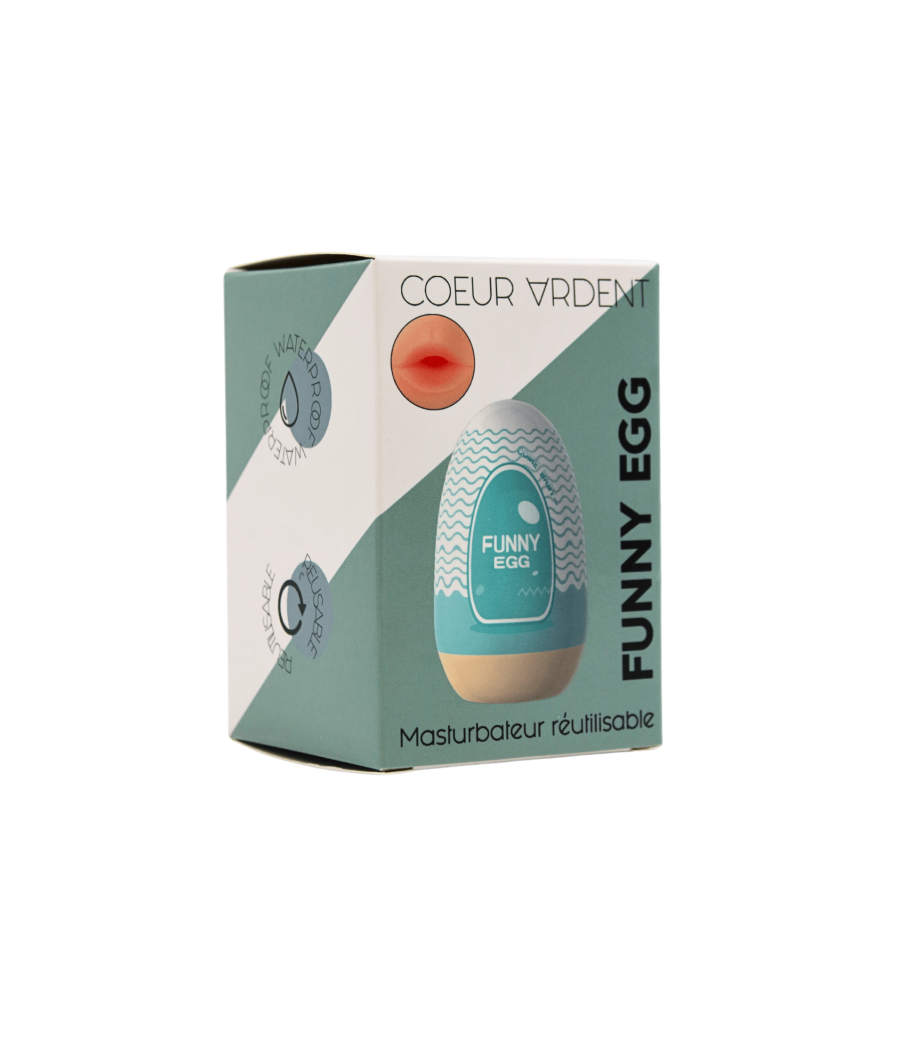 Gaine Masturbatrice Réutilisable FUNNY EGG – Design Réaliste Bouche
