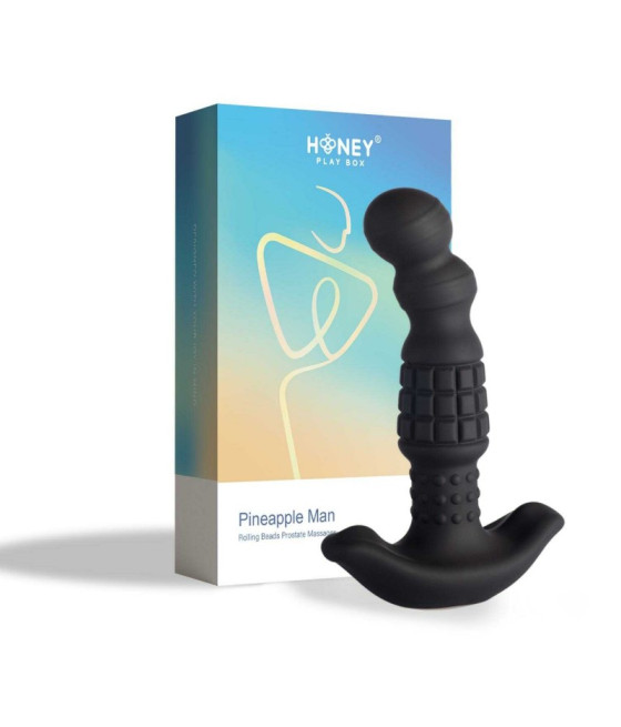 Pineapple Man - Masseur prostatique vibrant à billes roulantes - Noir
