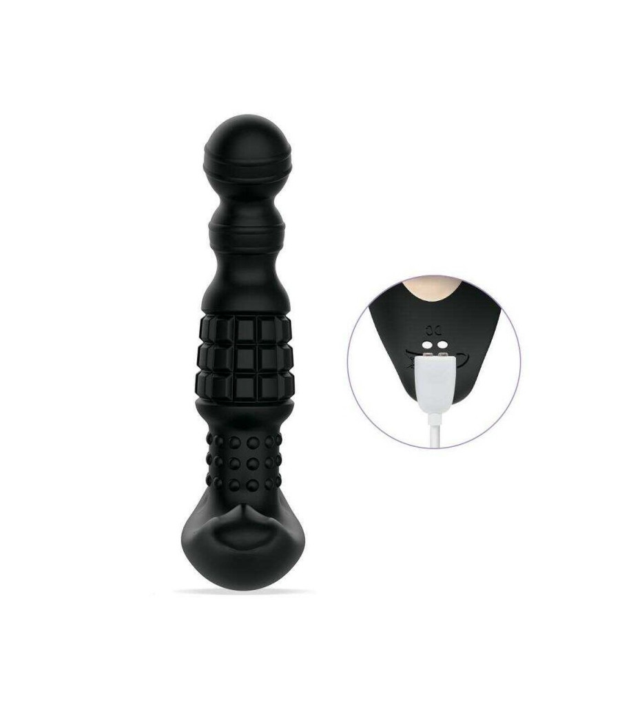 Pineapple Man - Masseur prostatique vibrant à billes roulantes - Noir