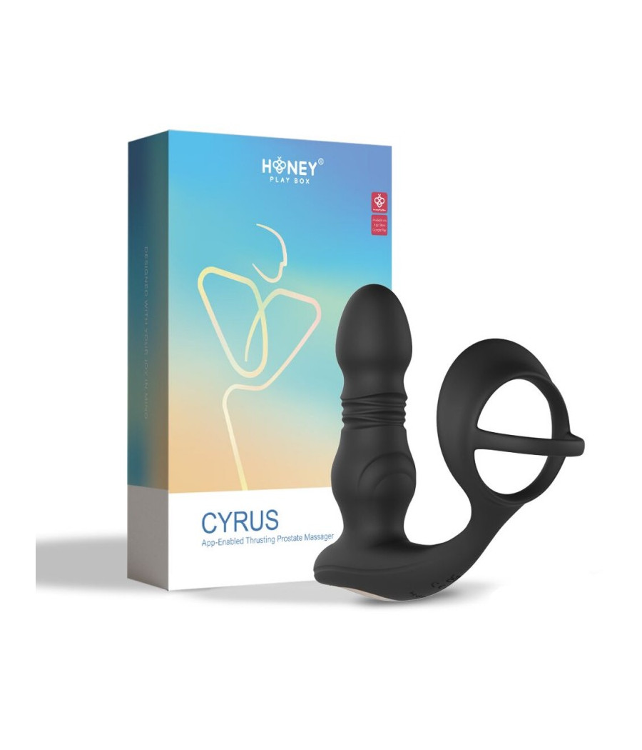 Cyrus - Vibromasseur de prostate va et vient contrôlé par application - Noir