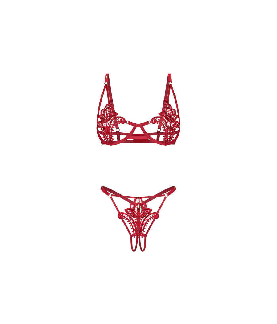 Luise Sublim ensemble ouvert 2 pièces - Rouge