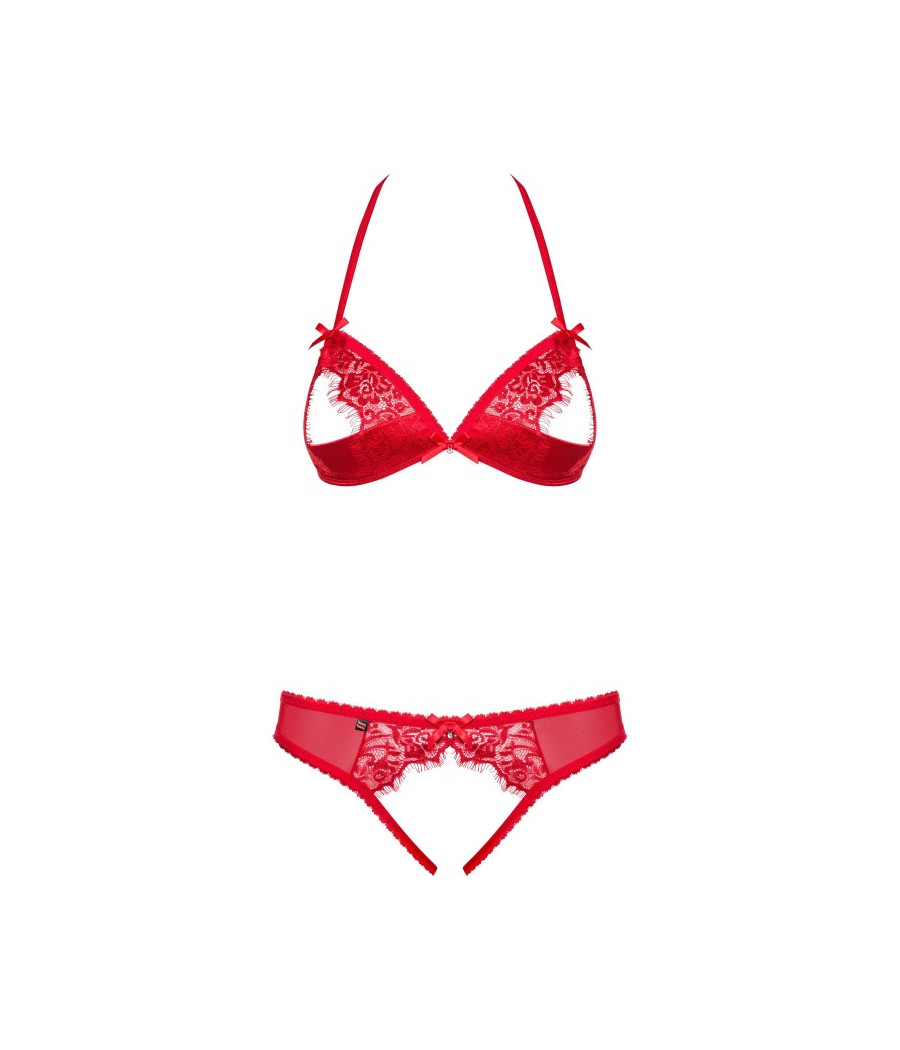 870-SEC-3 Ensemble ouvert 2 pcs - Rouge