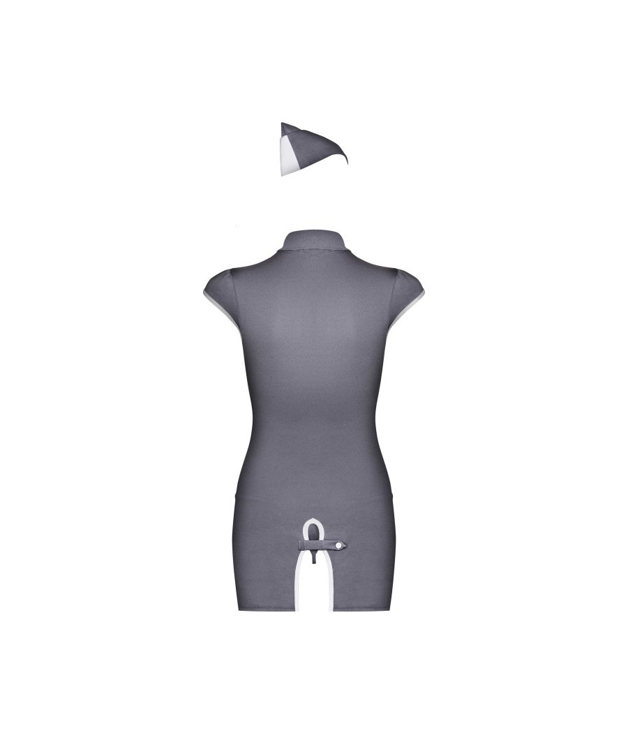 Stewardess Costume 3 pcs - Gris