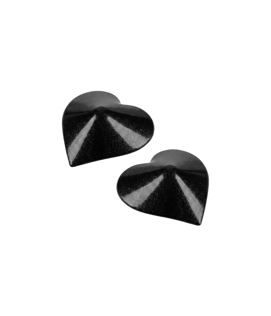 Nipple Métal noir Cache tétons cœur 