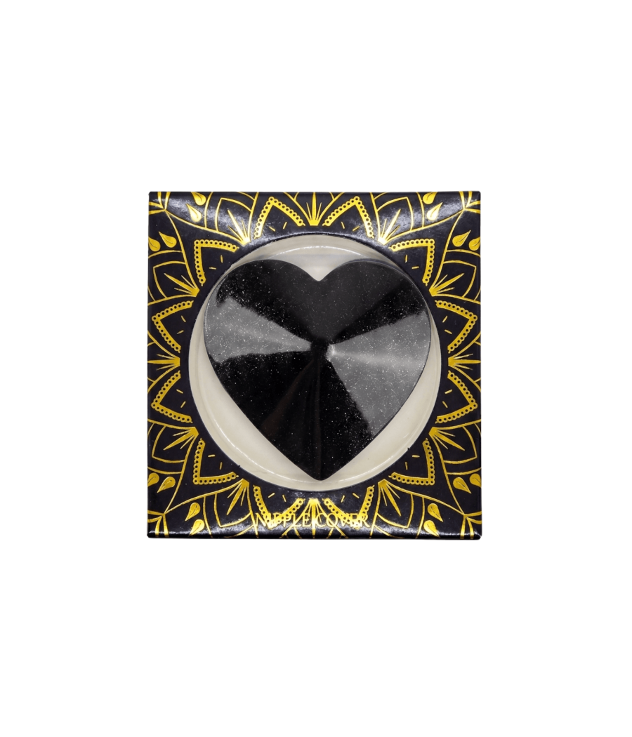 Nipple Métal noir Cache tétons cœur 