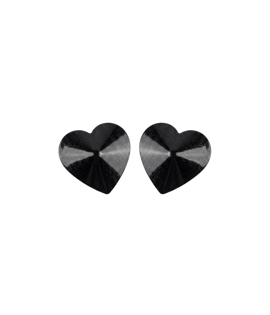 Nipple Métal noir Cache tétons cœur 