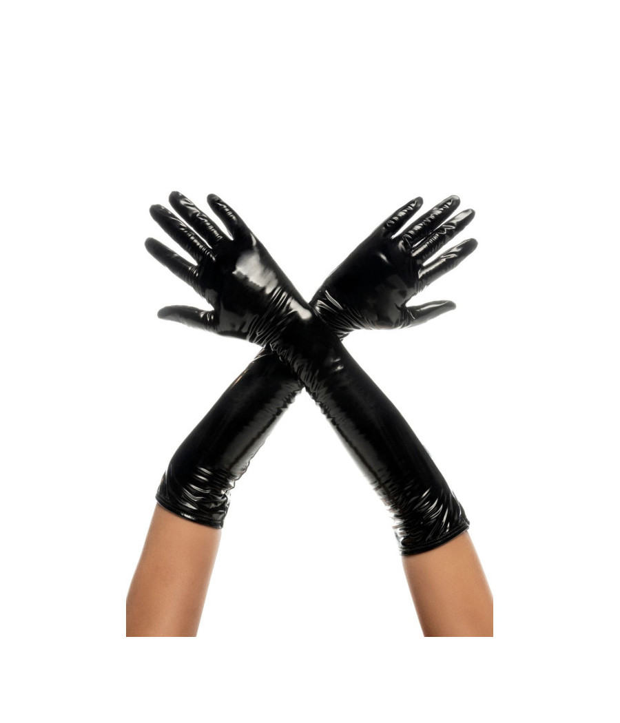 Gants en vinyle noir 