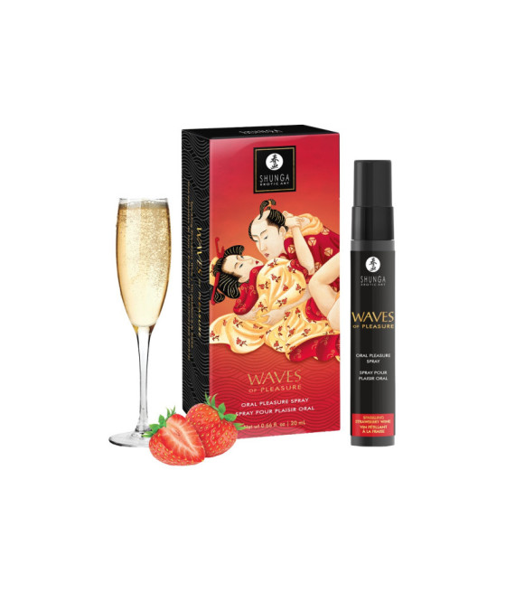 Waves of pleasure - Spray pour plaisir oral - Vin pétillant à la fraise