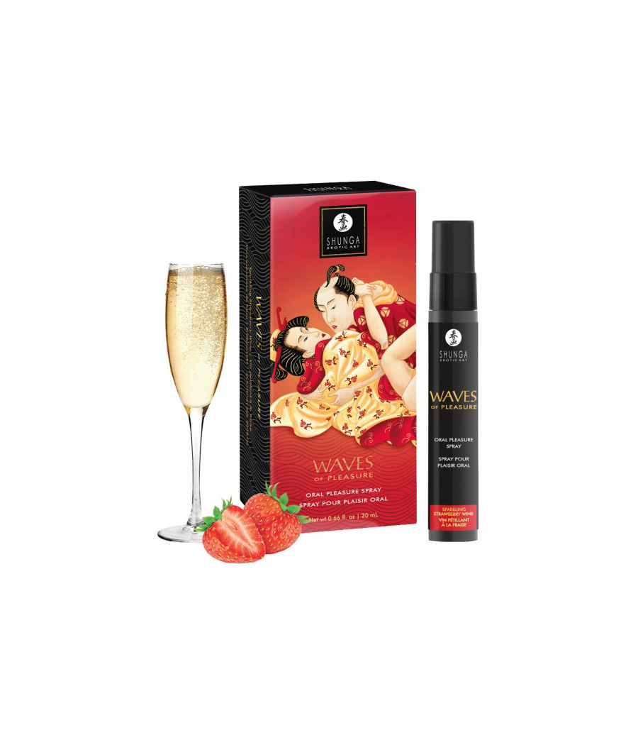 Waves of pleasure - Spray pour plaisir oral - Vin pétillant à la fraise