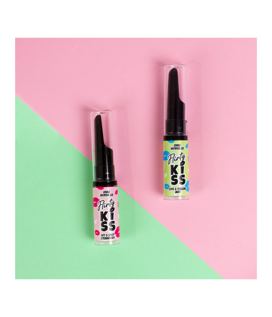 Flirty Kiss - Gels pour sex oral fraise et menthe