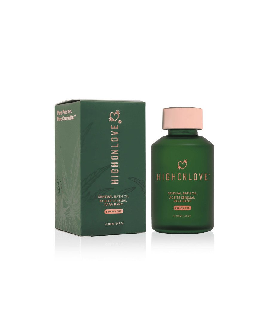 Huile de bain sensuelle avec 300 mg de CBD - 100 ml
