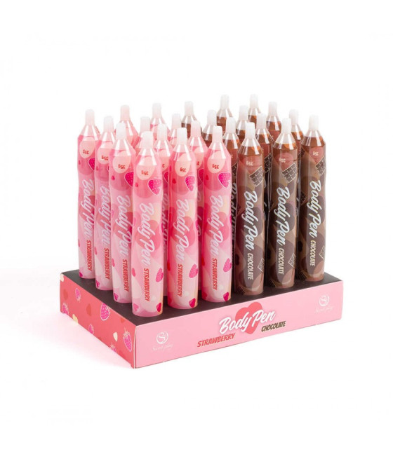 Présentoir stylos comestibles Fraise et Chocolat