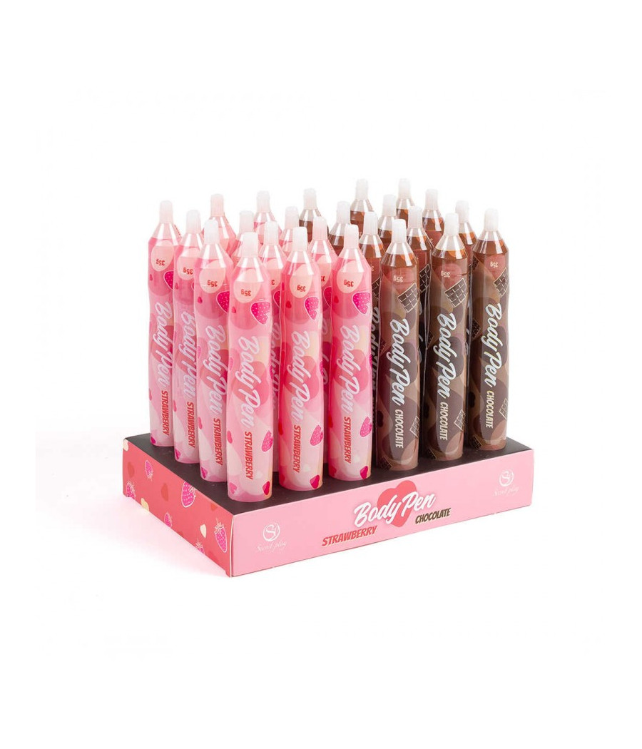 Présentoir stylos comestibles Fraise et Chocolat