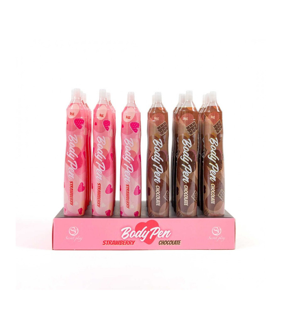 Présentoir stylos comestibles Fraise et Chocolat