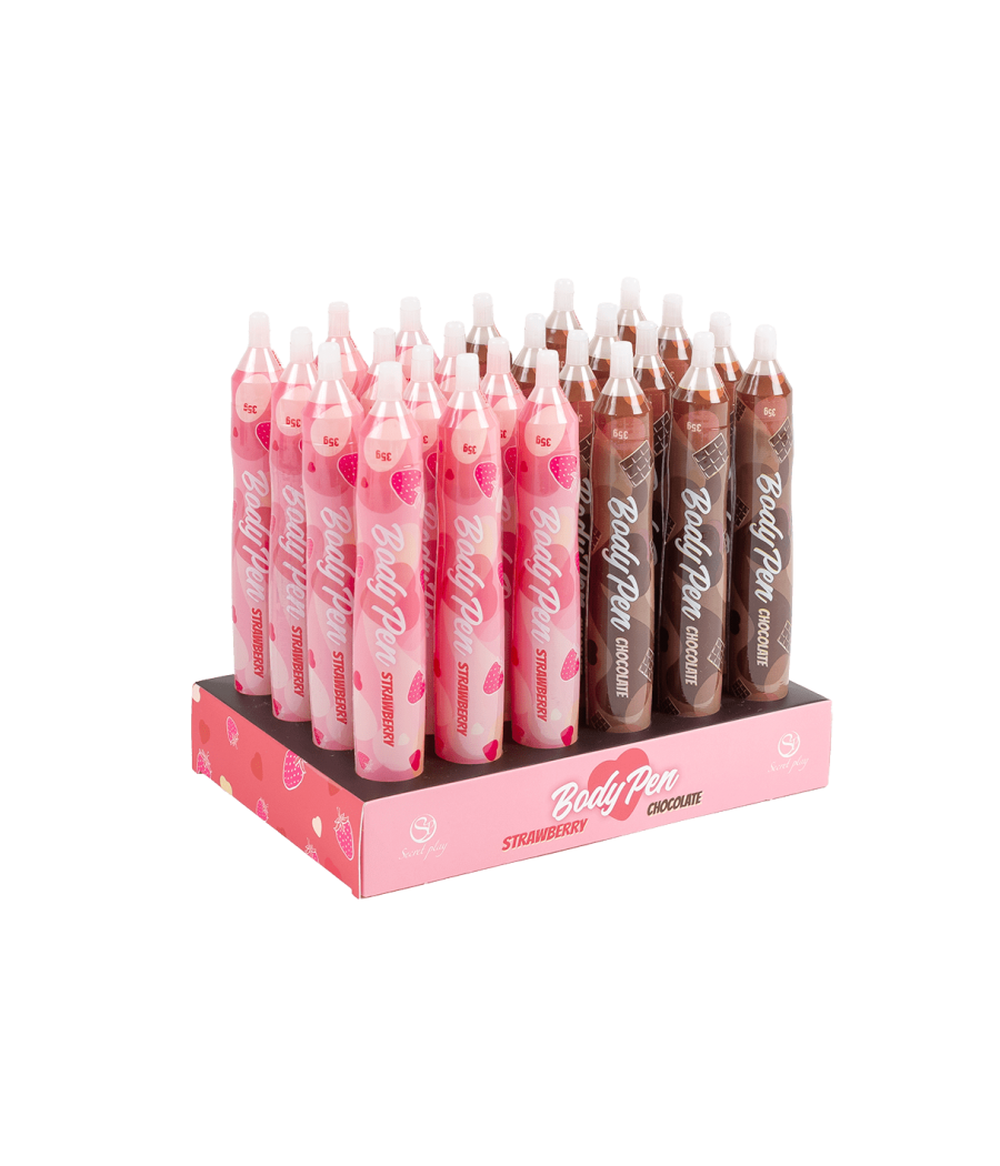 Présentoir stylos comestibles Fraise et Chocolat