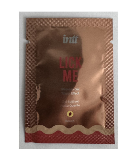Echantillon Lick me Pêche - Gel chauffant et embrassable 2ml