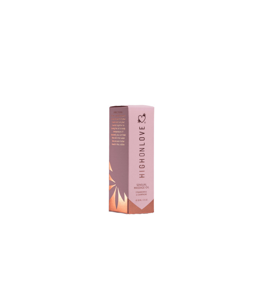 Mini Huile de massage luxueuse Fraises et champagne - 30 ml