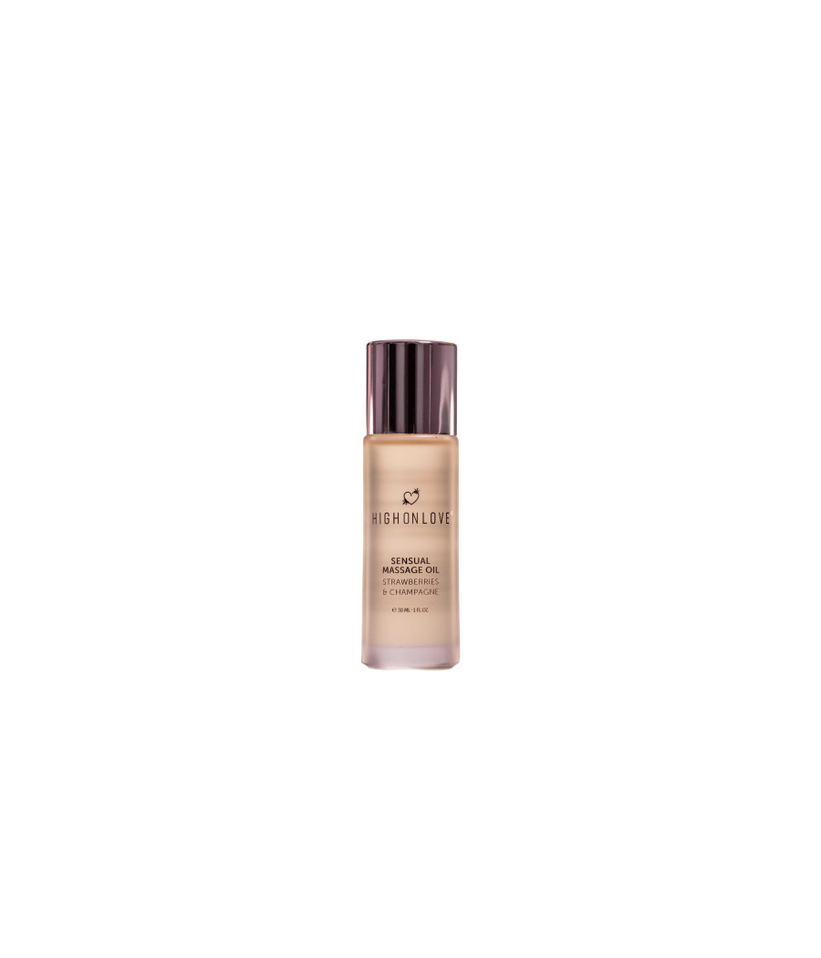Mini Huile de massage luxueuse Fraises et champagne - 30 ml