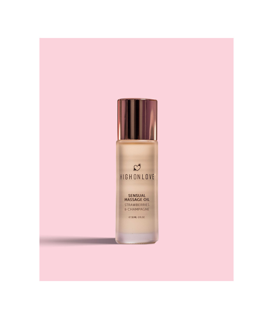 Mini Huile de massage luxueuse Fraises et champagne - 30 ml
