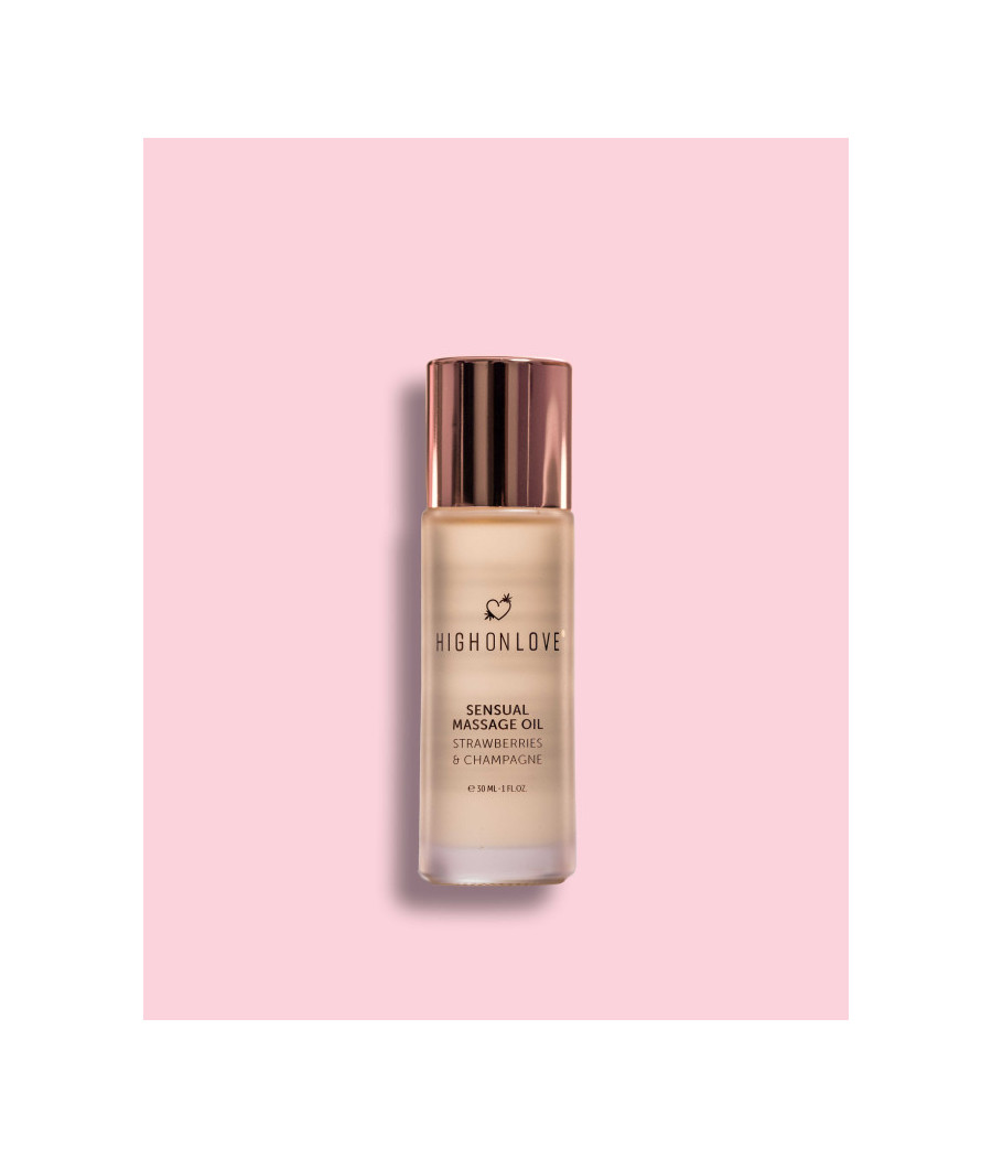 Mini Huile de massage luxueuse Fraises et champagne - 30 ml