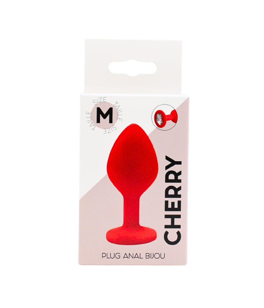 Plug rouge bijou cristal Medium CHERRY