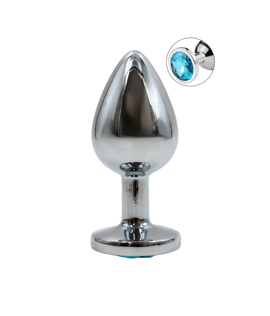 Plug bijou en aluminium bijou bleu Large HELIRA 