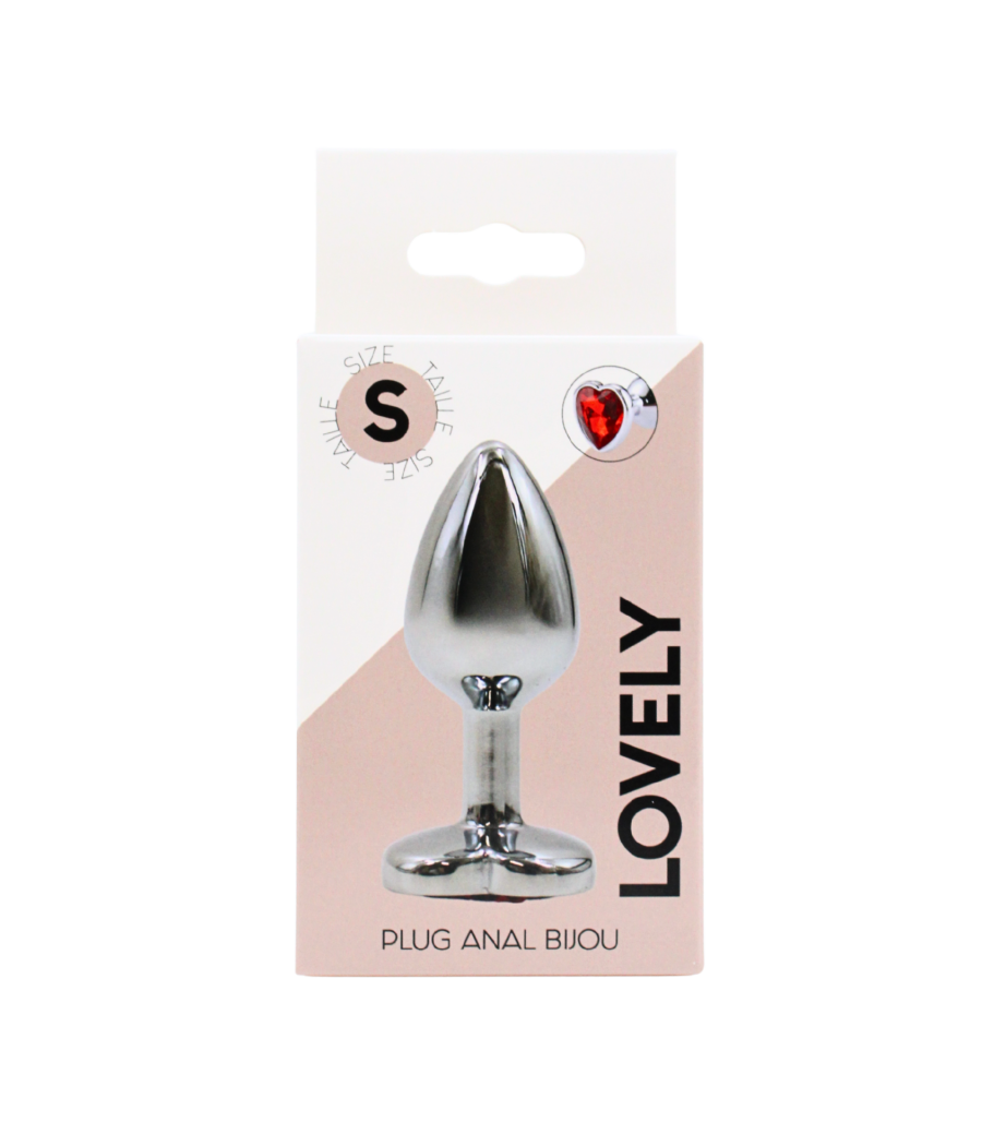 Plug bijou coeur en aluminium bijou rouge Small LOVELY