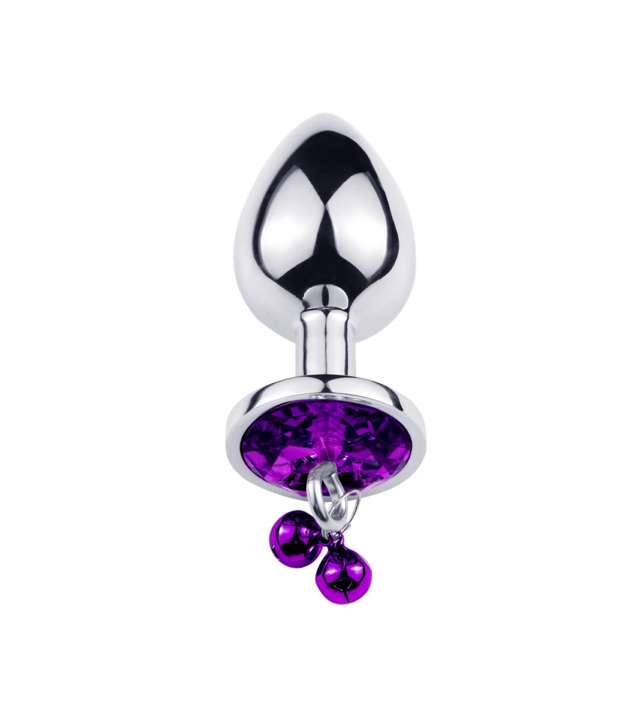 Plug bijou aluminium violet avec clochettes Taille S JINGLE 